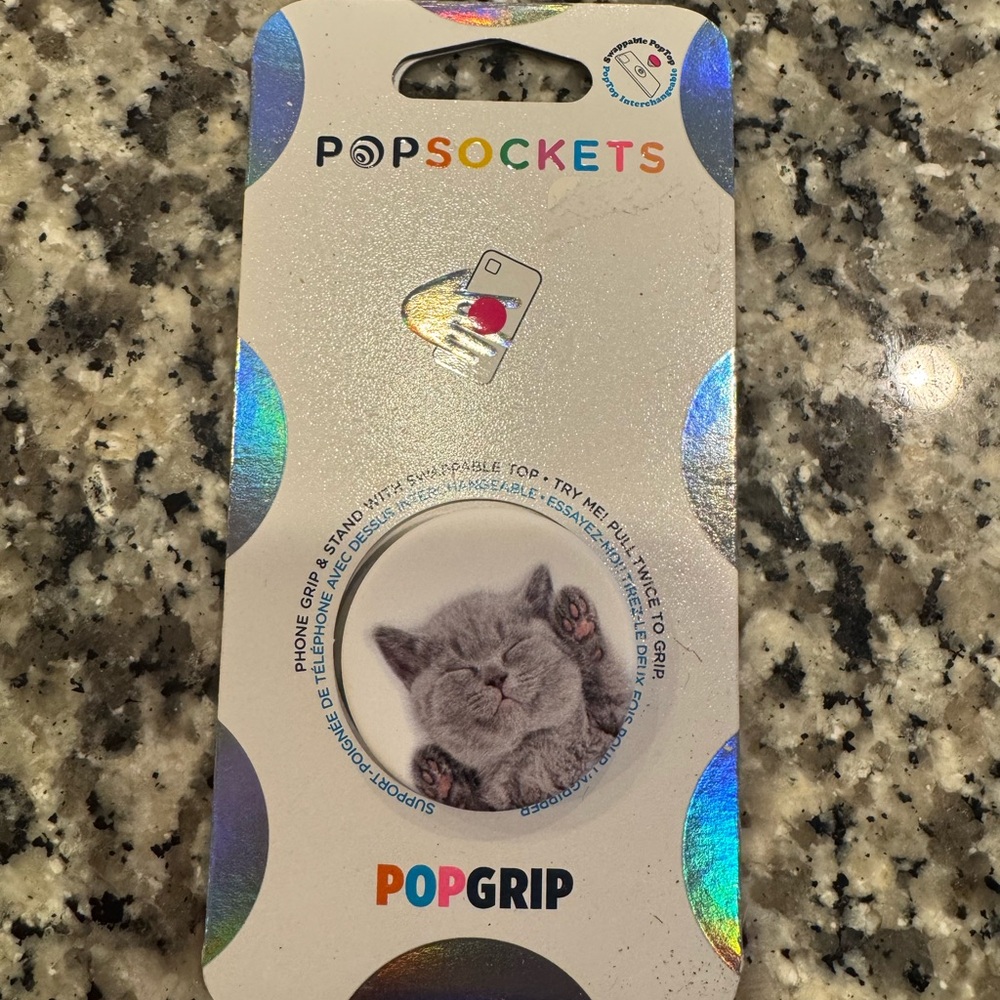 PopSocket PopGrip with Cat Design - Multicolor